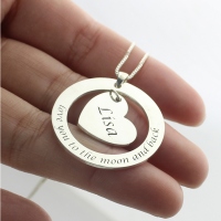 Custom Promise Necklace with Name & Phrase Sterling Silver