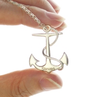 Personalized Father Day Gifts Necklace Anchor Necklace