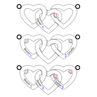 Interlocking Three Hearts Necklace In Rose Gold