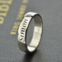 Customized Sterling Silver Promise Ring