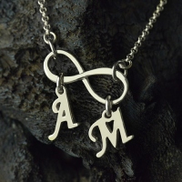 Sterling Silver Customized Infinity Necklace