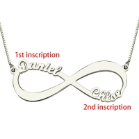 Personalized Infinity Symbol Necklace Double Name