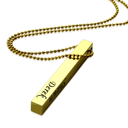 men's horizontal bar necklace