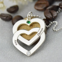 Double heart necklace