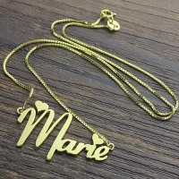 Personalized Nameplate Necklace for Girls 18K Gold Plated