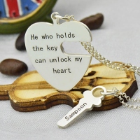 Key to my hear necklace