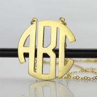 Gold Monogram Name Necklace