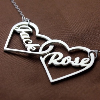 Two Heart Name Necklace