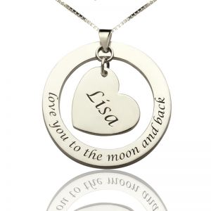 Custom Promise Necklace with Name & Phrase Sterling Silver