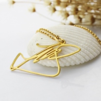 Custom Necklace with Your Own Signature Gold Plated Silver