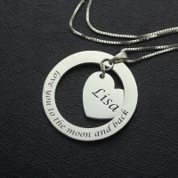 Love You Heart Necklace For Women