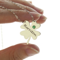 Clover Good Luck Charms Shamrocks Necklace Sterling Silver