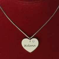 Valentine's Day Gift- Heart Name Necklace with Birthstone