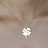Clover Good Luck Charms Shamrocks Necklace Sterling Silver